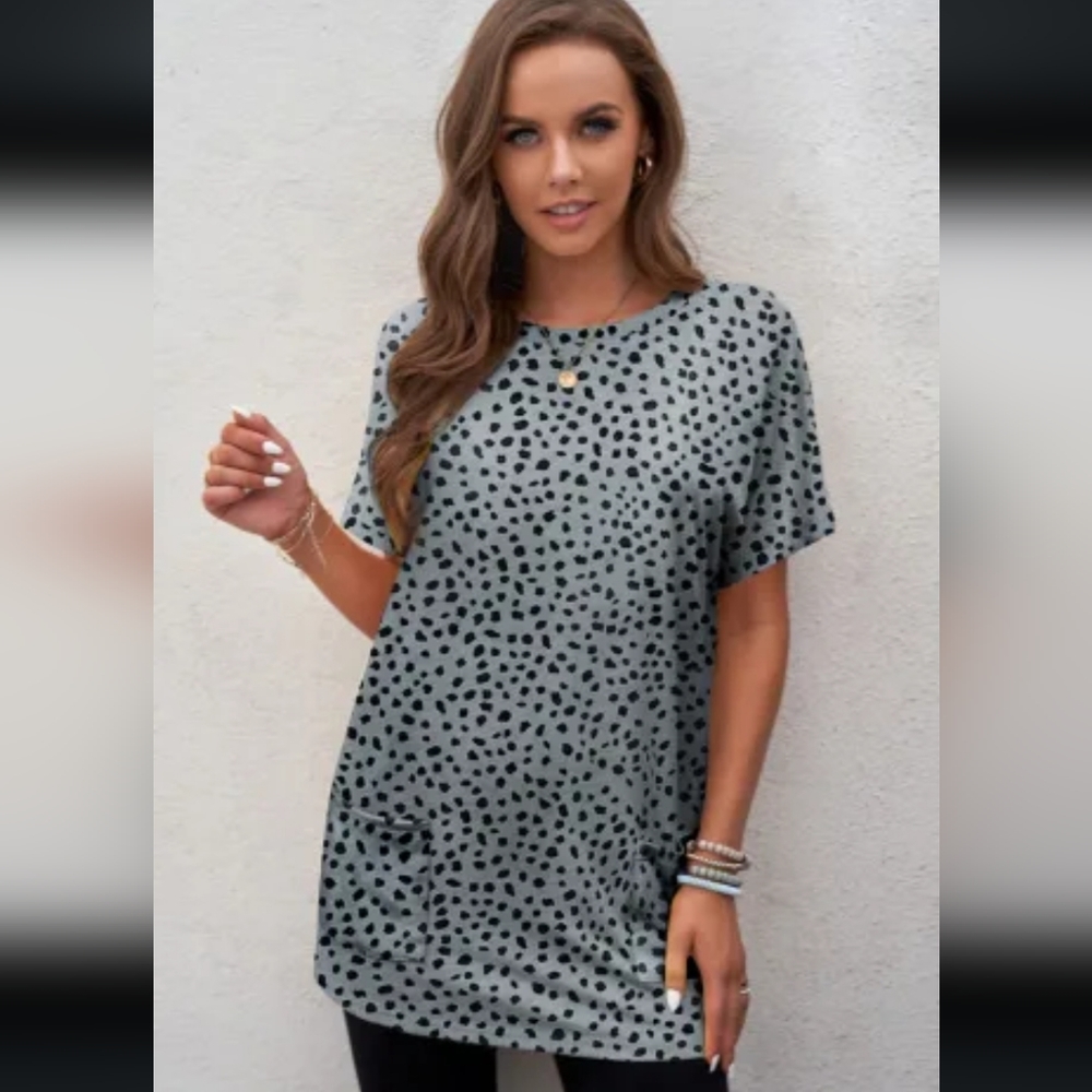 ♥️New gray leopard print tunic - Picture 8 of 12